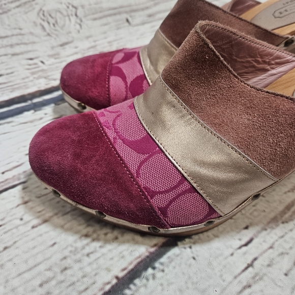 Coach pink wood clog heels - Picture 6 of 16
